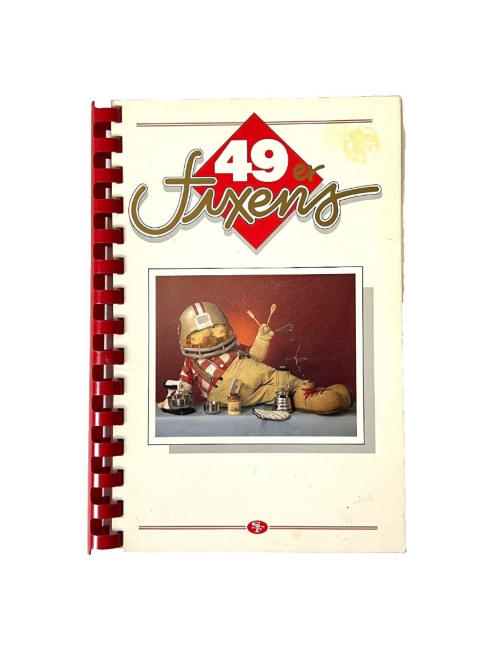 49er Fixens Vtg Spiral Recipe Book SF 49ers 1985 Montana Clark Lott Walsh AHA